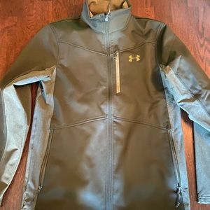 Mens Under Armour Green Cold Gear Jacket Medium